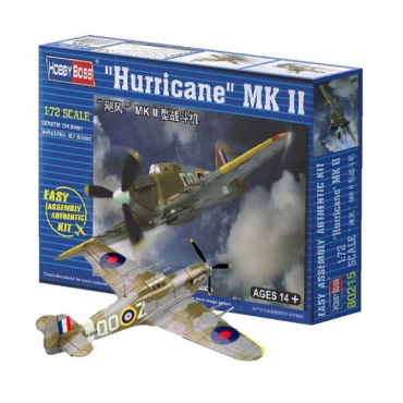 KIT PARA MONTAR HOBBY BOSS AVIÃO CAÇA "HURRICANE" MK II 1/72 HBS ZF-80215